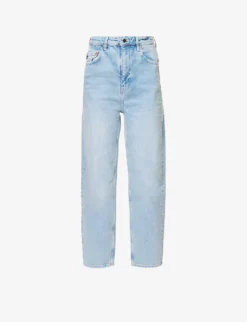 Balloon Tapered-leg Mid-rise Stretch-denim Jeans