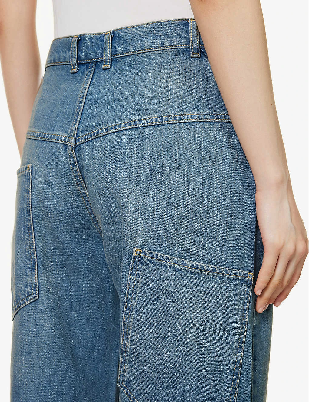 Echo Faded-wash Wide-leg Low-rise Jeans - Image 6