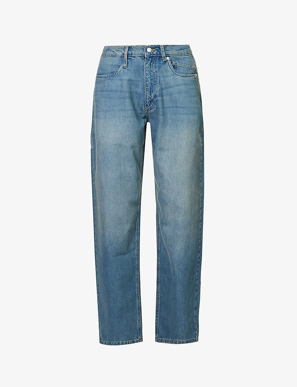 Echo Faded-wash Wide-leg Low-rise Jeans