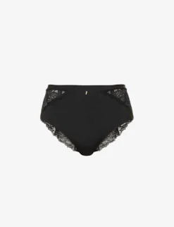 Chantelle Orangerie Scalloped-trim High-rise Stretch-woven Briefs