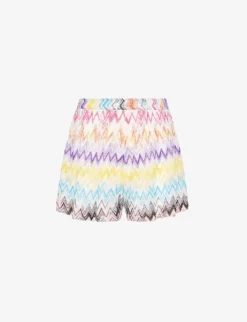 Missoni Spacedyed Chevron-weave Rayon Shorts