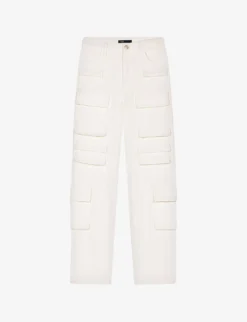 Maje Pocketo Straight-leg High-rise Cargo Jeans