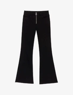 Maje Pidra Flared High-rise Jeans