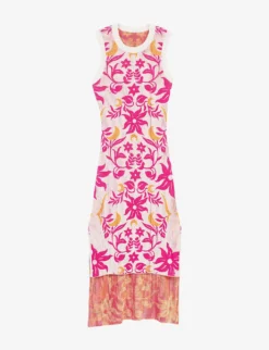 Maje Rinogram Floral-pattern Woven Dress
