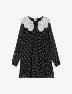 CLAUDIE PIERLOT Rifi Polka-dot Print Woven Mini Dress