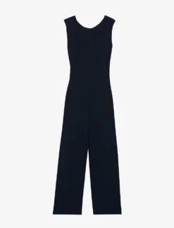 CLAUDIE PIERLOT Joa Square-back Sleeveless Woven Jumpsuit