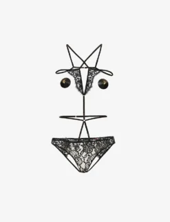 Hera Floral-embroidered Lace Playsuit