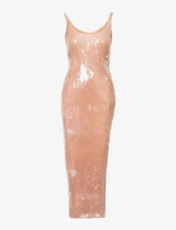 ALEXANDER WANG Sequin-embellished Slim-fit Woven Maxi Dress