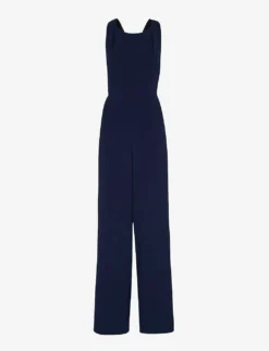Whistles Tie-back Maxi Stretch-recycled Polyester-blend Jumpsuit