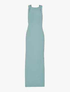 Whistles Tie Back Stretch-crepe Maxi Dress