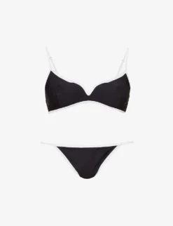 Caro Contrasting-trim Bikini Top