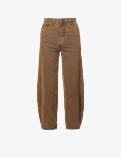 Toteme Tapered-leg High-rise Organic-denim Jeans