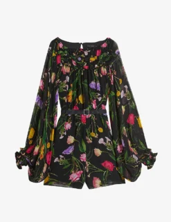 Ted Baker Floral-print Woven Mini Dress