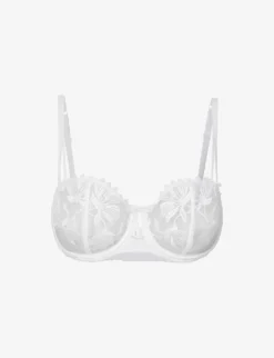 Aubade Lovessence Floral-embroidered Lace Underwired Bra
