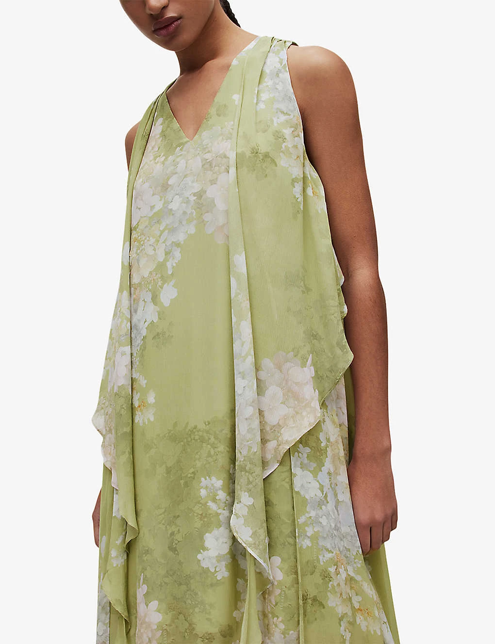 AllSaints Venetia Floral-print Woven Maxi Dress - Image 6