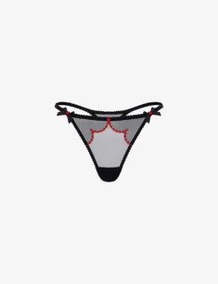AGENT PROVOCATEUR Lorna Heart Low-rise Stretch-mesh Thong