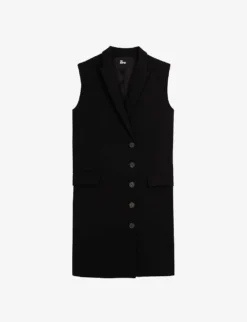 THE KOOPLES Sleeveless Blazer Crepe Mini Dress