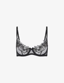 AGENT PROVOCATEUR Lindie Embroidered Underwired Mesh Bra