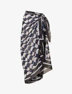 Seafolly Modern Take Abstract-print Cotton Sarong