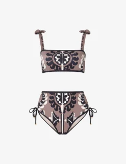 By Malina Essie Abstract-print Bikini Top