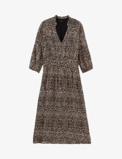 Ikks Arabesque-print Woven Midi Dress