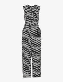 Whistles Checkerboard-pattern Ankle-length Woven Jumpsuit