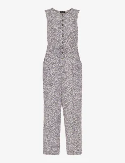 Whistles Dashed Jess Leopard-print Woven Jumpsuit