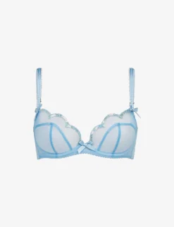 AGENT PROVOCATEUR Lorna Party Underwired Scalloped Tulle Bra