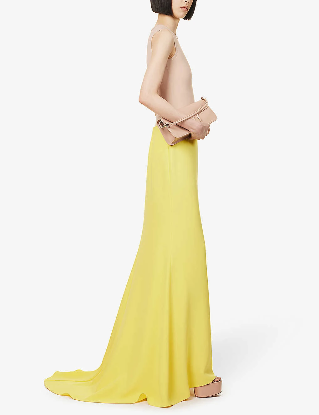 Valentino Asymmetric-hem High-rise Silk-crepe Maxi Skirt - Image 2