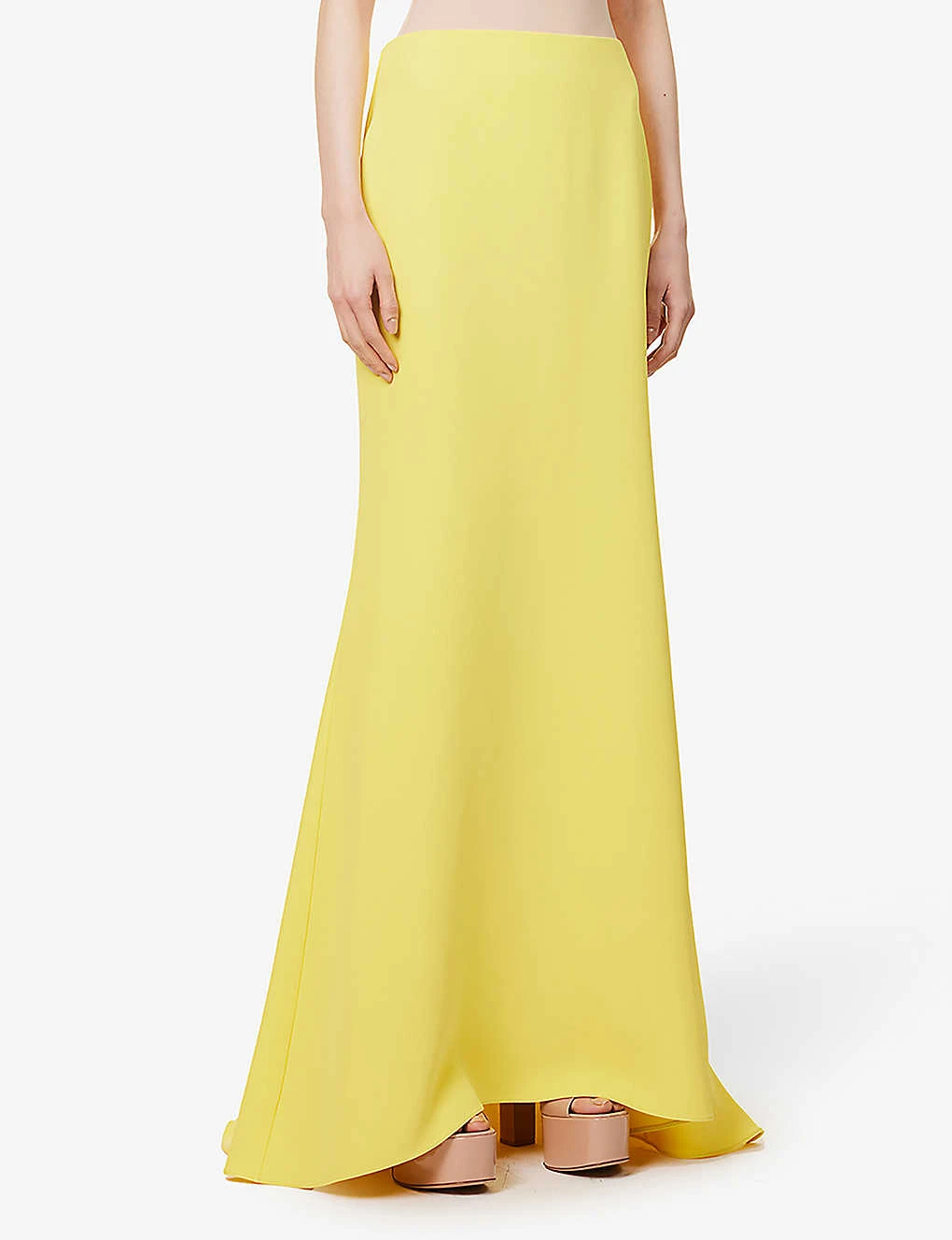 Valentino Asymmetric-hem High-rise Silk-crepe Maxi Skirt - Image 3