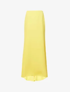 Valentino Asymmetric-hem High-rise Silk-crepe Maxi Skirt