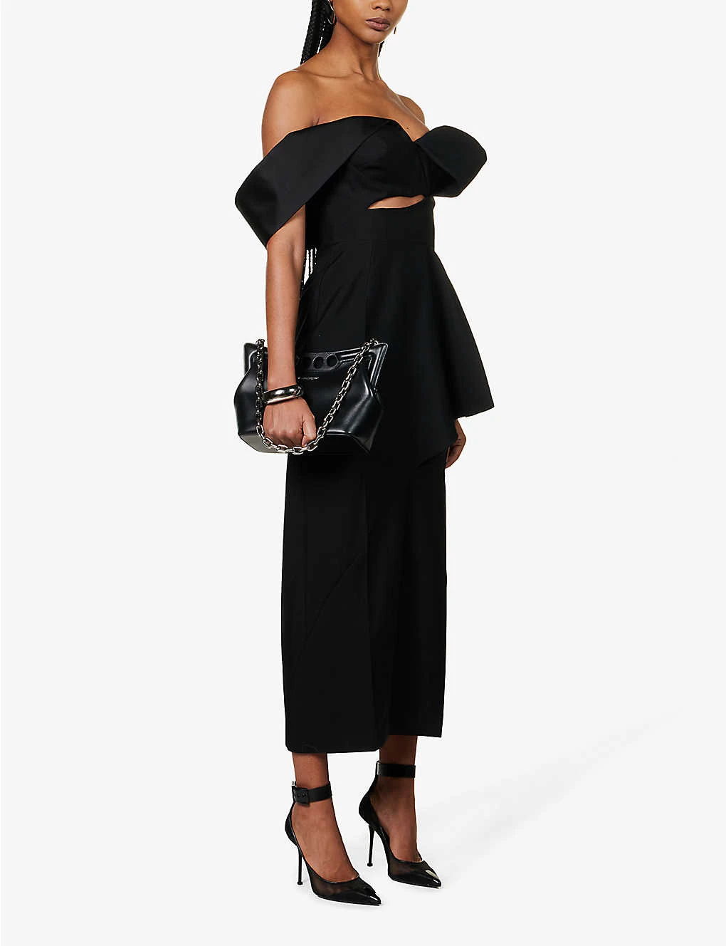 Alexander McQueen Cut-out Slim-fit Cotton Midi Dress - Image 2