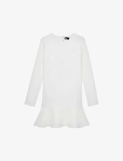 THE KOOPLES Ruffled-hem Stretch-woven Mini Dress