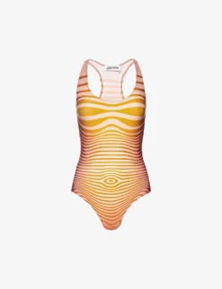 Jean Paul Gaultier Abstract-print Racerback Swimsuit