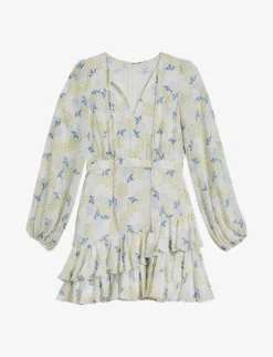 Ted Baker Suziiee Floral-print Woven Mini Dress