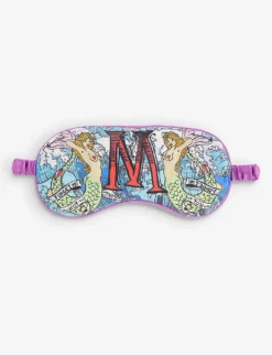 M For Mermaids Patterned Silk Sleep Mask