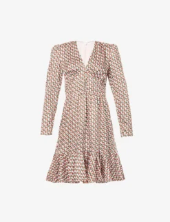 ME AND EM Geometric-print Woven Mini Dress