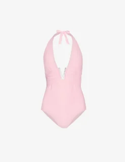 Sicily V-neck Stretch-recycled Polyamide Swimsuit