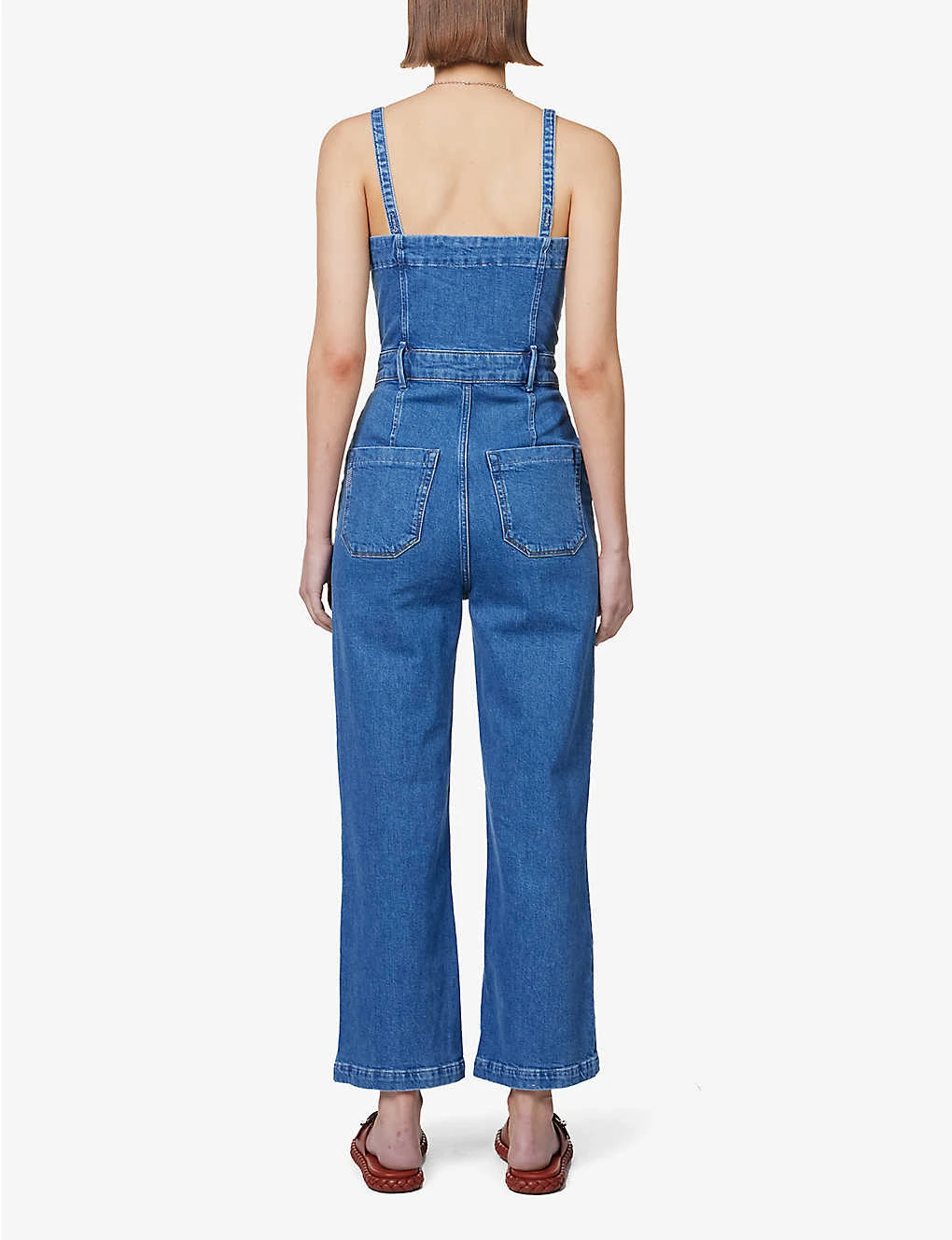 Paige Brooklyn Sleeve-less Stretch-woven Jumpsuit - Image 4