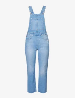 Paige Noella Straight-leg Stretch Denim Dungarees