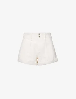Paige Brooklyn Mid-rise Stretch-cotton And Rayon-blend Denim Shorts