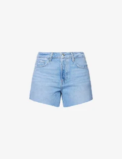 Paige Noella Raw-hem High-rise Denim Shorts