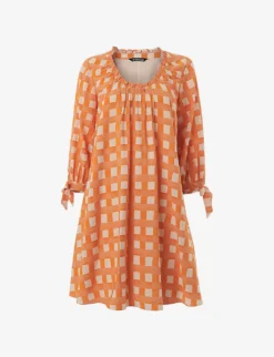 Whistles Lydia Checked Woven Trapeze Mini Dress