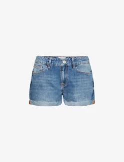FRAME Le Grand Garcon Mid-rise Denim Shorts