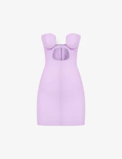 Cut-out Slim-fit Stretch-woven Mini Dress