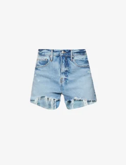 GOOD AMERICAN Good 90s Mid-rise Stretch-denim Shorts