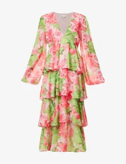 Ashton Floral-print Woven Midi Dress
