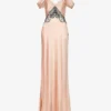 Alberta Ferretti Draped Lace-trim Woven Maxi Dress