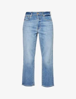 7 For All Mankind The Modern Straight-leg Mid-rise Stretch-denim Jeans
