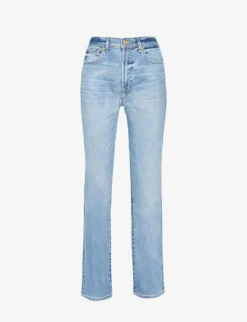 7 For All Mankind Easy Slim Skinny High-rise Stretch-denim Jeans